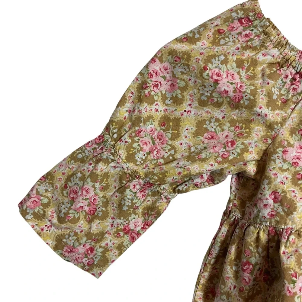 Matilda Jane Fiona In Calico Peasant Top Girls Westside Floral Shirt Size 6